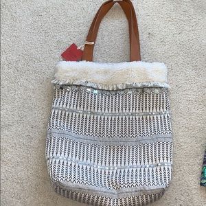 stylish patterned tote bag